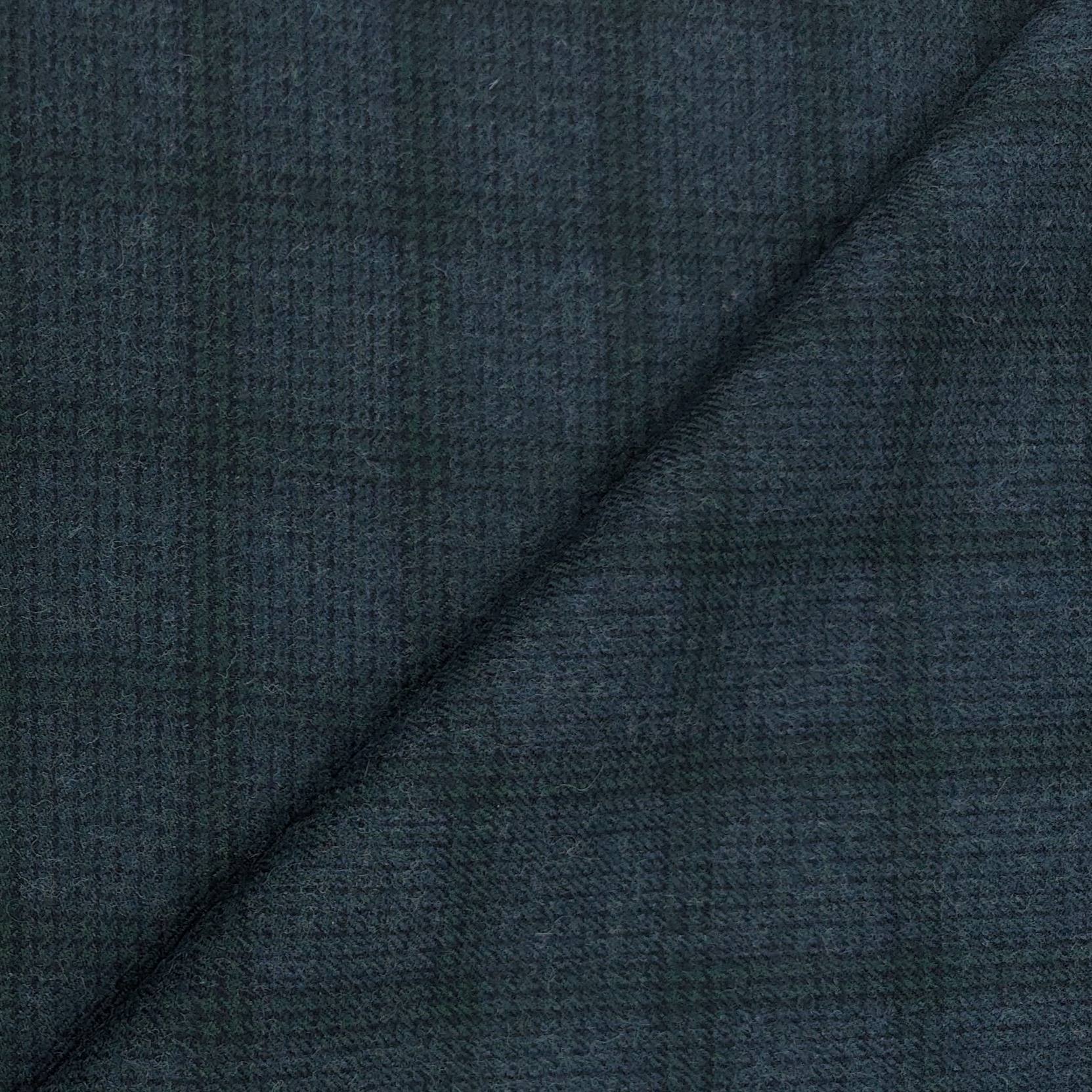 Tweed Blazer Fabric OCM Wool Blended Check Colour Light Green N Light Blue